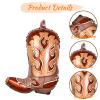 Western Cowboy Party Decorations, 40 Inch Foil Brown Number 5 Balloons, Latex Cowboy Balloons for Cowboy Birthday Party Decorations for Boy view 3