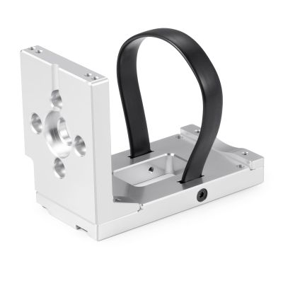 RCHUBAM Motor Fixing Mount 1/5 Scale Aluminum RC Motor Base with Stabilize Strap Compatible with 1/5 X-Maxx 6S XRT 1/6 8S RC Truck Upgrades Part (Silver)