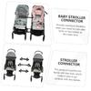 COOLHIYA 3pcs Adjustable Twin Stroller Connector for Easy Installation Compatible Strollers and Lightweight Connector for Twins view 2