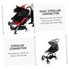 COOLHIYA 3pcs Adjustable Twin Stroller Connector for Easy Installation Compatible Strollers and Lightweight Connector for Twins view 3