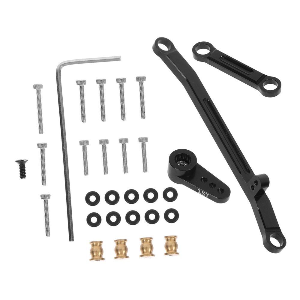 BESTonZON 1set Metal Steering Rod Upgrade for Axial Rc Car Precision Steering Links Easy Installation Designed for
