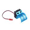 Heat Sink with Cooling Fan, RC Motor Heat Sink 30x30x45mm/1.2x1.2x1.8in Aluminum Alloy Plastic RC Car Motor Part Accessory for 1/10 Scale Electric RC Car (Blue) view 1
