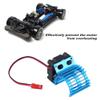 Heat Sink with Cooling Fan, RC Motor Heat Sink 30x30x45mm/1.2x1.2x1.8in Aluminum Alloy Plastic RC Car Motor Part Accessory for 1/10 Scale Electric RC Car (Blue) view 4