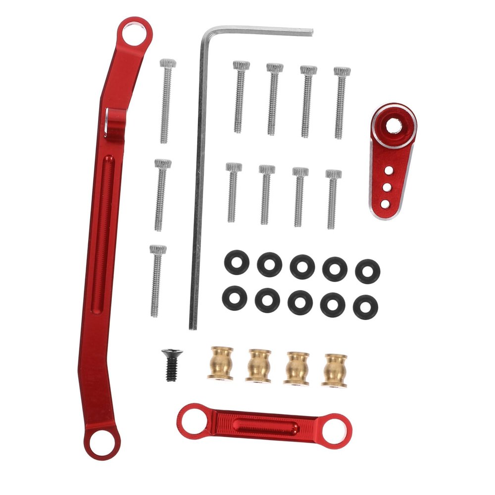 BESTonZON 1set Rc Car Metal Steering Linkage Rod Kit Upgrade for Axial and Stylish Steering Tie Rod for Enhanced Performance Compatible Crawler Cars