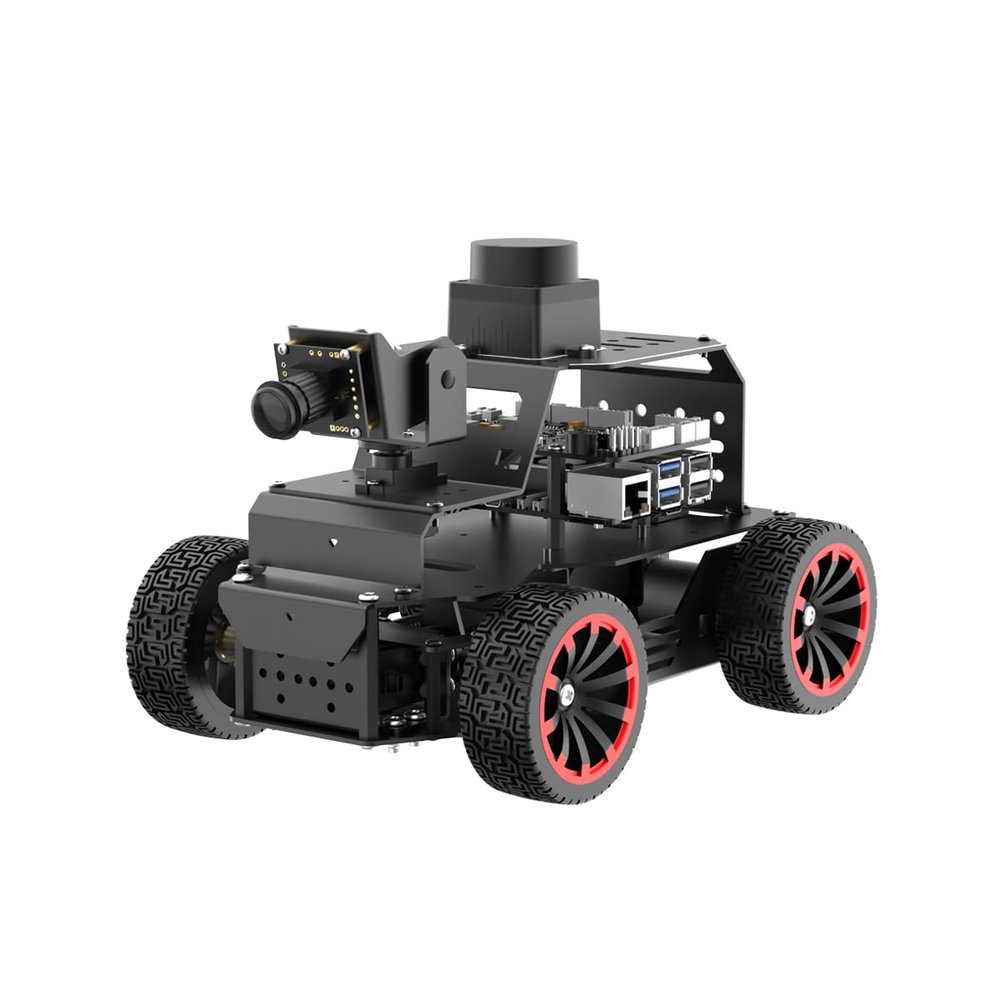 LewanSoul ROS2 Robot Car for Raspberry Pi 5 Programmable AI Vision Smart Robot Kit Ackermann Chassis, Lidar SLAM Mapping Navigation Path Planning Autonomous Driving, MentorPi A1 Without RPi