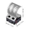 Heat Sink with Cooling Fan, RC Motor Heat Sink 30x30x45mm/1.2x1.2x1.8in Aluminum Alloy Plastic RC Car Motor Part Accessory for 1/10 Scale Electric RC Car (Sliver) view 2