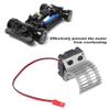 Heat Sink with Cooling Fan, RC Motor Heat Sink 30x30x45mm/1.2x1.2x1.8in Aluminum Alloy Plastic RC Car Motor Part Accessory for 1/10 Scale Electric RC Car (Sliver) view 4