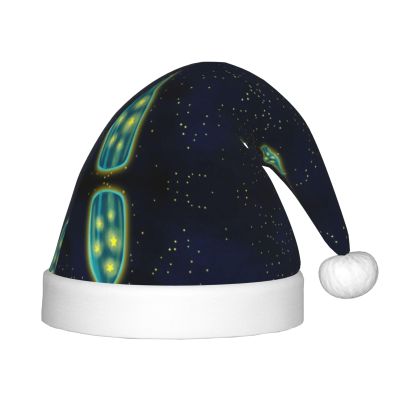 Beautiful bottle of under the night sky Santa Christmas Hat Xmas and New Year Party Headpiece Perfect for Halloween, Festival, Annual Rituals