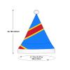 SamLng Flag of the Congo Christmas Hat - Classic Santa Xmas & New Year Party Headwear - Perfect for Holiday Celebrations, Halloween view 3
