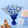 12 Pack Metallic Foil Spray Centerpiece Star Table Decoration Burst Table Centerpieces for Birthday Graduation Wedding Anniversary Holiday Party Supplies Decor, Blue view 3