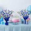 12 Pack Metallic Foil Spray Centerpiece Star Table Decoration Burst Table Centerpieces for Birthday Graduation Wedding Anniversary Holiday Party Supplies Decor, Blue view 4