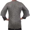 9mm 18 Gauge Flat Riveted Rings with Washer Chainmail Shirt, Natural Coated Arming Wear (XXL) view 4