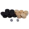 32 Piece Wooden Backgammon Checkers & Checkers & Backgammon Chess Piece for Kids Board Game Learning Camping view 1