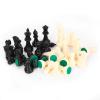 Chess Pieces Plastic Chess Piece Set International Chess Set Black and White Complete Chess Piece Set (Medium King Height 64mm) view 4