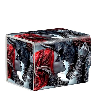 ETLKJVBL for Mtg Deck Box for Anime Card Sleeves and for Mtg Card Sleeves, Demon King and His Wife Versatile Trading Card Storage Box Solution and for Mtg Deck Box Commander