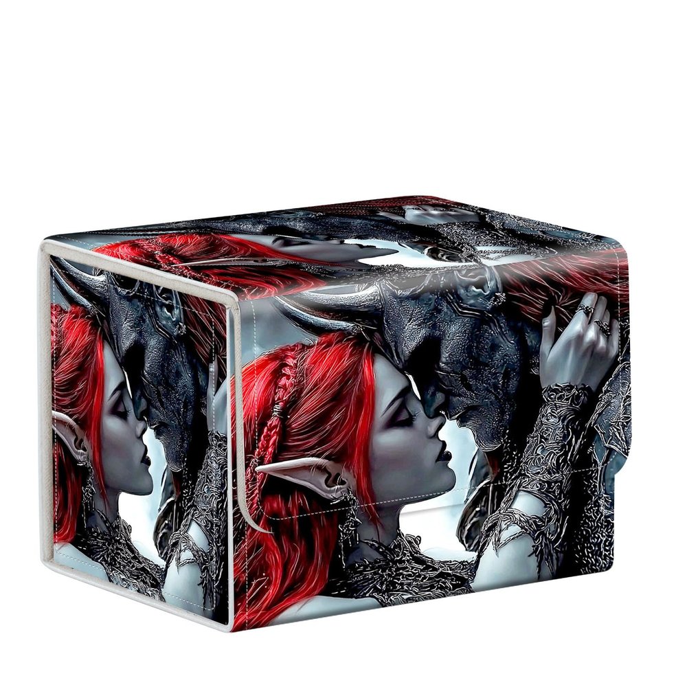 ETLKJVBL for Mtg Deck Box for Anime Card Sleeves and for Mtg Card Sleeves, Demon King and His Wife Versatile Trading Card Storage Box Solution and for Mtg Deck Box Commander