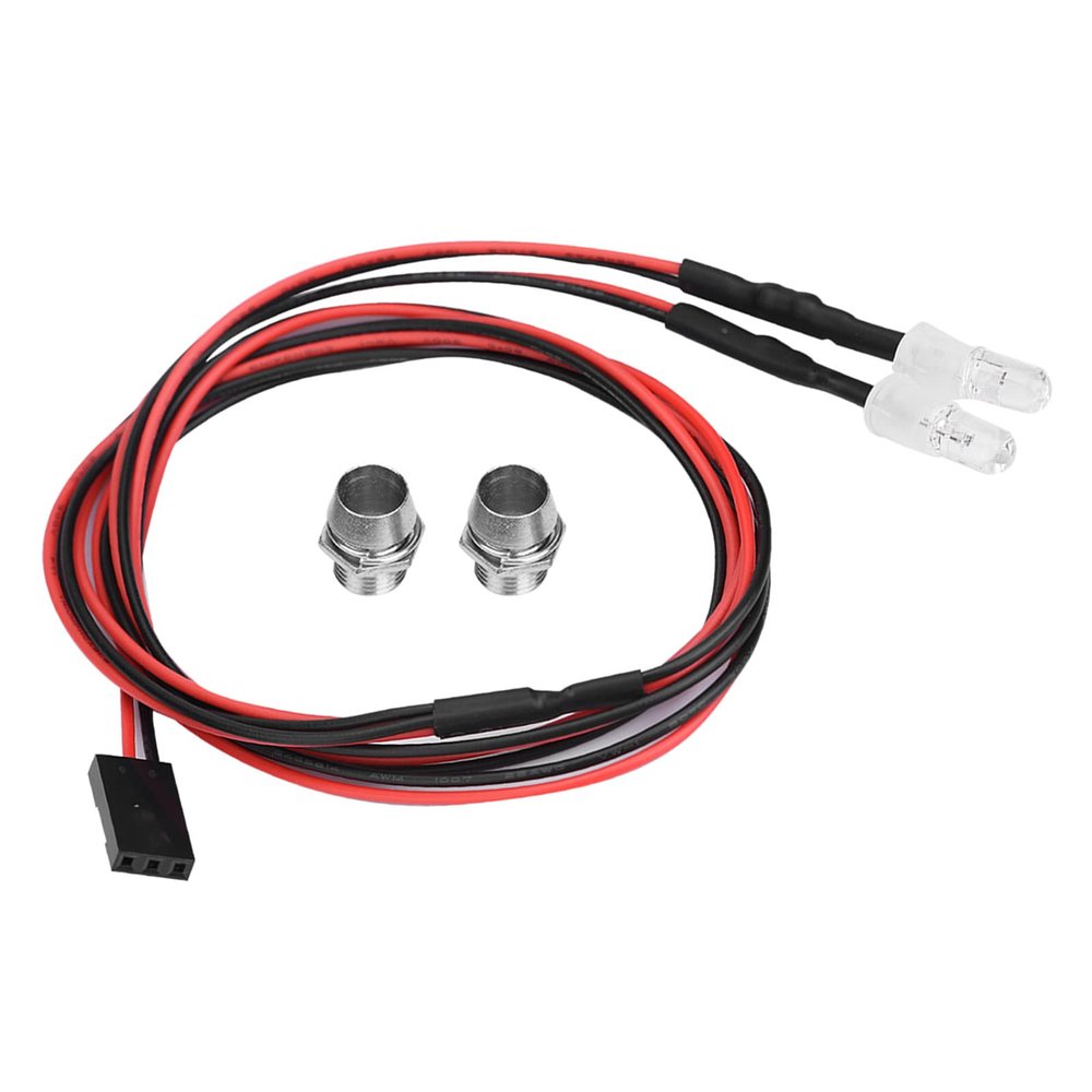 2PCS 5mm Headlight RC Accessories LED Lights for 1/10 Model Drift Car Vehicle (No. 12 Light red Light)
