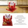 Solar Powered Lucky Cat, Lucky Cat to Feel Good, Bright Colors, Energy Saving, Solar Powered Waving Cat, Lucky Cat to Feel Good for Your Desk at Home (S) view 2