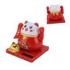 Solar Powered Lucky Cat, Lucky Cat to Feel Good, Bright Colors, Energy Saving, Solar Powered Waving Cat, Lucky Cat to Feel Good for Your Desk at Home (S) view 3