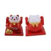 Solar Powered Lucky Cat, Lucky Cat to Feel Good, Bright Colors, Energy Saving, Solar Powered Waving Cat, Lucky Cat to Feel Good for Your Desk at Home (S) view 4