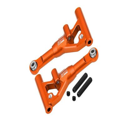 Aluminum 7075 Alloy Front Lower Suspension Arms for Traxxas 1/10 4-Tec Drift Ford Mustang RWD Drift Car RTR 105237-4 Upgrades - Orange