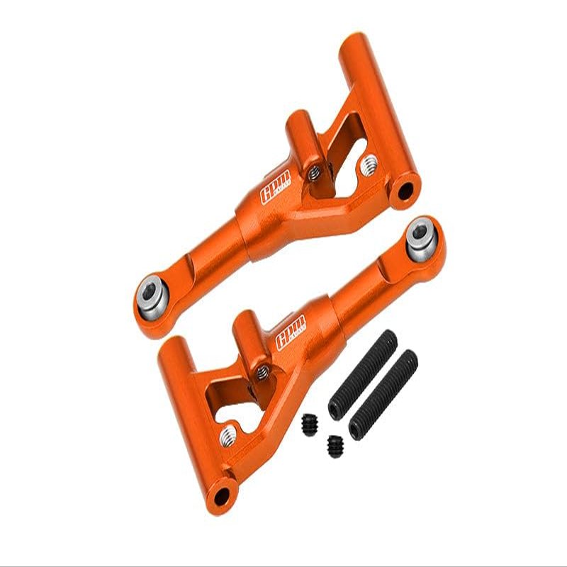 Aluminum 7075 Alloy Front Lower Suspension Arms for Traxxas 1/10 4-Tec Drift Ford Mustang RWD Drift Car RTR 105237-4 Upgrades - Orange