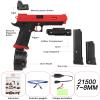 Gel Blaster Toys X5,Full Auto Splatter-Blaster for Ages 14 & Up and Adults with Drum,Long Hopper,Safety Light and Goggles for Activities Team Game,Red view 3