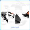 GZDLMoto Fairing Fixed Wind Wing for KTM RC390 RC16 RC8C 2014 2015 2016 2017 2018 2019 2020 2021 Motorcycle Modified Aerodynamic Winglets fins Side Spoiler Black (Black with Stickers) view 4