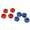 8PCS RC Wheel Hex Aluminum Alloy 12mm Wheel Drive Hex Hub Adapter with Pins for Redcat 1/10 RC Model Car Upgrade Parts Red and Blue (6mm) view 1