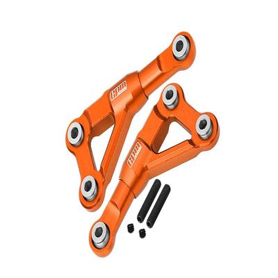 Aluminum 7075 Alloy Front Upper Suspension Arms for Traxxas 1/10 4-Tec Drift Ford Mustang RWD Drift Car RTR 105237-4 Upgrades - Orange