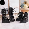 BJD Doll Shoes Carefully Crafted Fashionable Martin Boots for 1/4 18 inch BJD SD Doll Gifts for Doll Lovers (E) view 4