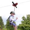 MuChaIOAK Zip line Kits for Backyard, Swing Spring Steel Trolley Slackline Kit with Stainless Steel Ziplines Spring Brake and Safety Harness 120 Feet, for Home Backyards Parks Camping Outdoor Games view 2