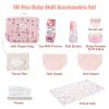 BABESIDE 9 Pcs Reborn Baby Doll Accessories Set for 17-22 Inch Reborn Dolls, Feeding and Care Set, Including Baby Doll Diaper Bag, 2 Diapers, Great for Children's Pretend Play (Doll not Included) view 2