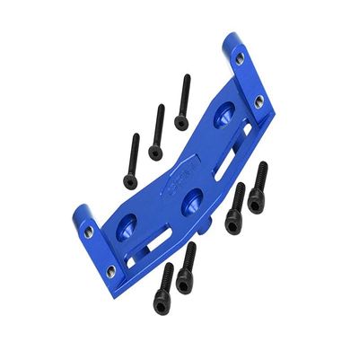 1/5 Standard Aluminum 7075 Alloy Steering Servo Mount Plate for Losi 1:8 LMT Solid Axle Monster Truck-LOS04021 LOS04022 / LMT Solid Axle Mega Truck-LOS04024 / 1:10 TLR Tuned LMT Kit-LOS04027 - Blue