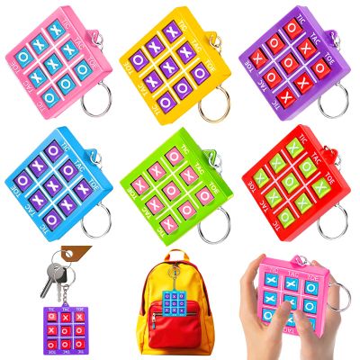24PCS Tic Tac Toe Game Birthday Party Favors Goodie Bags Easter Basket Stuffers for Kids 4-8 8-12 Classroom Treasure Chest Carnival Prize Box Toys Bulk Keychain Pinata Filler Return Gifts for Girl Boy