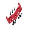 1/5 Standard Aluminum 7075 Alloy Steering Servo Mount Plate for Losi 1:8 LMT Solid Axle Monster Truck-LOS04021 LOS04022 / LMT Solid Axle Mega Truck-LOS04024 / 1:10 TLR Tuned LMT Kit-LOS04027 - Red view 1