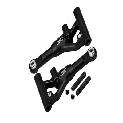 Aluminum 7075 Alloy Front Lower Suspension Arms for Traxxas 1/10 4-Tec Drift Ford Mustang RWD Drift Car RTR 105237-4 Upgrades - Black