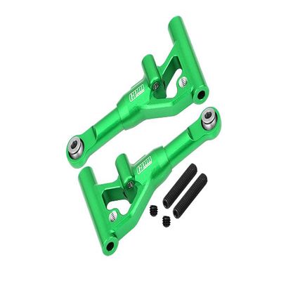 Aluminum 7075 Alloy Front Lower Suspension Arms for Traxxas 1/10 4-Tec Drift Ford Mustang RWD Drift Car RTR 105237-4 Upgrades - Green