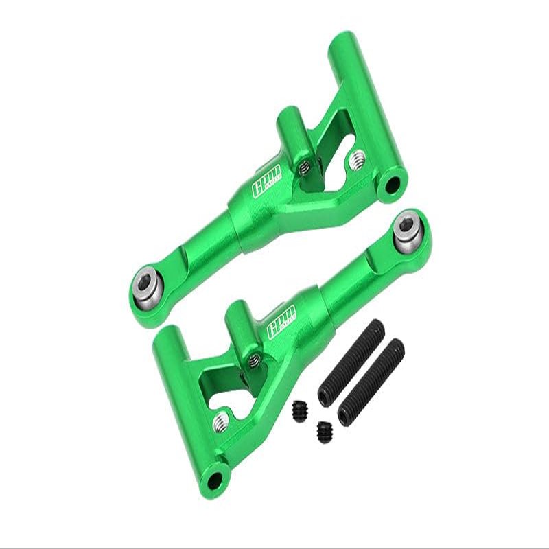 Aluminum 7075 Alloy Front Lower Suspension Arms for Traxxas 1/10 4-Tec Drift Ford Mustang RWD Drift Car RTR 105237-4 Upgrades - Green