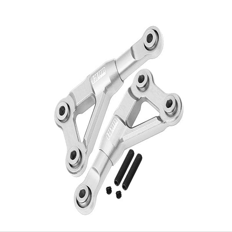 Aluminum 7075 Alloy Front Upper Suspension Arms for Traxxas 1/10 4-Tec Drift Ford Mustang RWD Drift Car RTR 105237-4 Upgrades - Silver
