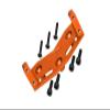 1/5 Standard Aluminum 7075 Alloy Steering Servo Mount Plate for Losi 1:8 LMT Solid Axle Monster Truck-LOS04021 LOS04022 / LMT Solid Axle Mega Truck-LOS04024 / 1:10 TLR Tuned LMT Kit-LOS04027 - Orange view 1