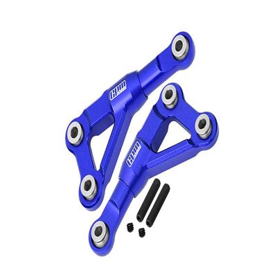 Aluminum 7075 Alloy Front Upper Suspension Arms for Traxxas 1/10 4-Tec Drift Ford Mustang RWD Drift Car RTR 105237-4 Upgrades - Blue