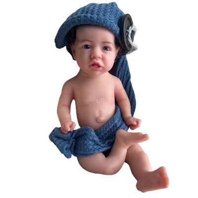 13 Inch Reborn Dolls Full Body Silicone Baby Girl Doll with Hair, Lifelike Newborn Baby Dolls for Children and Collectors