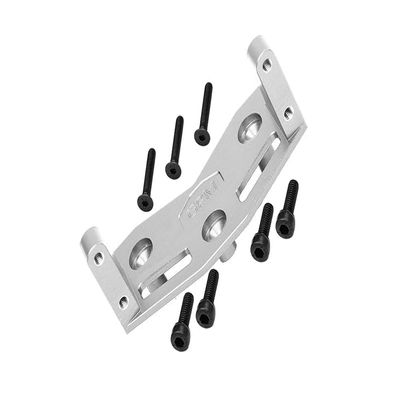1/5 Standard Aluminum 7075 Alloy Steering Servo Mount Plate for Losi 1:8 LMT Solid Axle Monster Truck-LOS04021 LOS04022 / LMT Solid Axle Mega Truck-LOS04024 / 1:10 TLR Tuned LMT Kit-LOS04027 - Silver