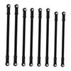 Beatifufu 8pc Aluminum Alloy Pull Rod Set for Rc Car Models Compatible Metal Spare Parts Black view 2