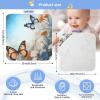 WELLDAY Blue Flowers Baby Towel Ultra Soft Hooded Towels for Babies - Ultra Absorbent Cotton Bath Towels 30x30 Inch view 4