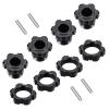 4 Pack MORFUM Aluminum RC Wheel Hex Hubs Adapter and Nuts (Splined) Extended Wheel Hub Drive Combiner Compatible with 1/7 Arrma Felony 6S RC Crawler Car Upgrades view 4