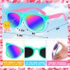 24Pack Kids Sunglasses Bulk Party Favors for Kids 4-8 Neon Toddler Sunglasses Goodie Bag Stuffer Summer UV400 Protection Classroom Prizes Outdoor Pool Birthday Party Supplier Class Prizes Box Gifts view 3