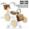 Emmliy Tricycle for Toddlers Age 2-6 Years Old, Kid's Tricycle with Pedals, Baby Balance Bike with PU Sponge Cushion and Imitation Rattan Woven Cart Basket, Carbon Steel Frame view 4
