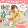 Toddler Phonograph with 99 Cards, Kids Record Player, Story & Music Player, Toddler Music Player, Educational Phonograph for Boys and Girls Age 3+, Kids Toys for Early Learning , Age 3+ view 2
